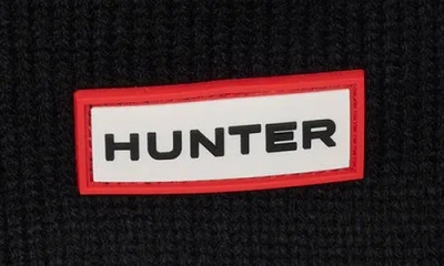 Hunter Play Fleece Lined Cuffed Beanie In Black