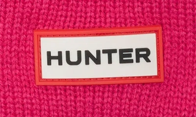 Hunter Play Fleece Lined Cuffed Beanie In Pink