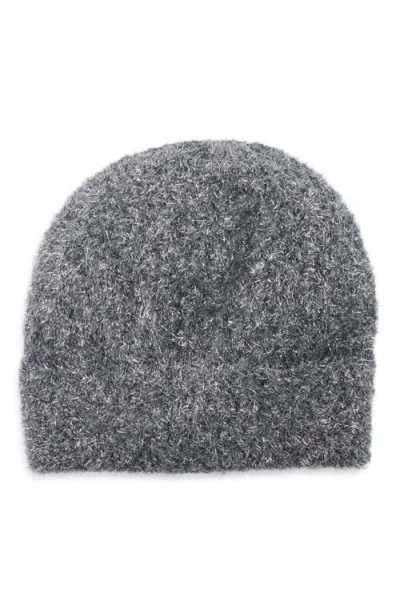 Allsaints Metallic Eyelash Knit Beanie In Brown