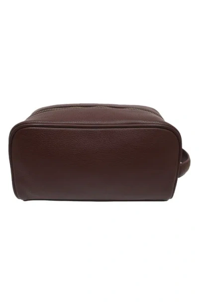 Brooks Brothers Grained Leather Dopp Kit In Brown