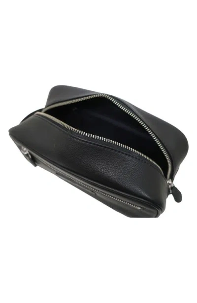 Brooks Brothers Grained Leather Dopp Kit In Black