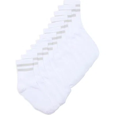 90 Degree By Reflex 6-pack Stripe Half Crew Socks