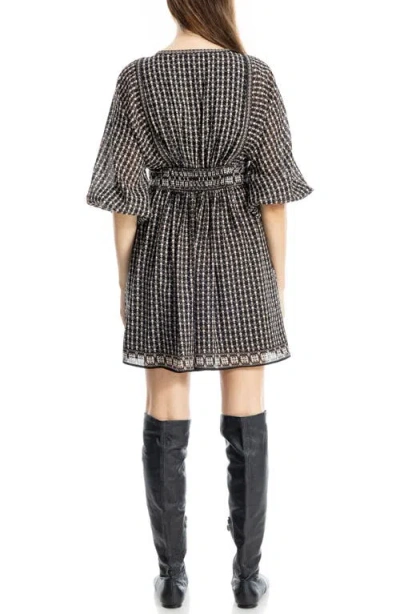 Max Studio Puff Sleeve Minidress In Multi