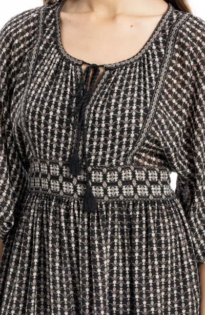 Max Studio Puff Sleeve Minidress In Multi