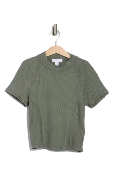 Beyond Yoga Formation Ribbed Crop T-shirt In Green