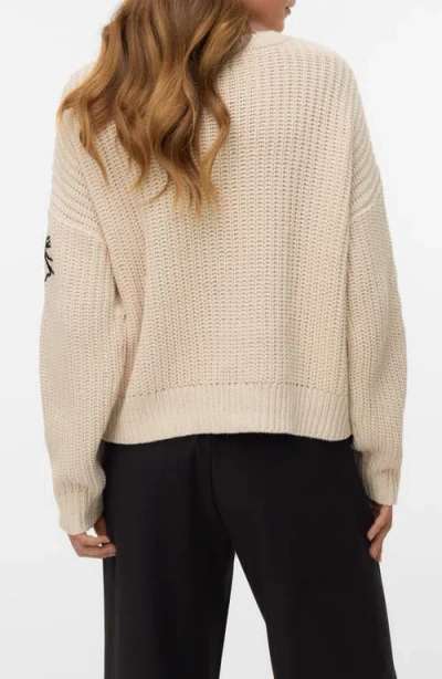 Vero Moda Laura Long Sleeve Pullover Sweater In Neutral