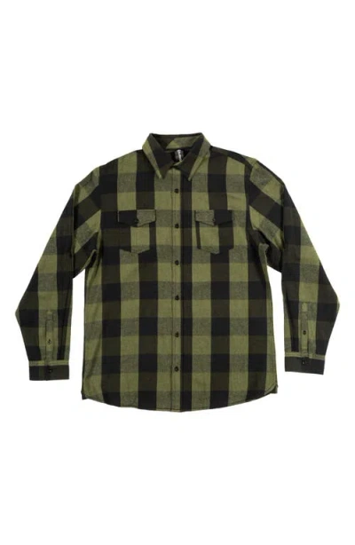 Burnside Plaid Flannel Shirt In Multi