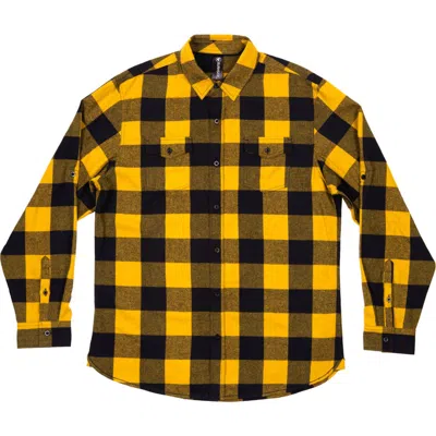 Burnside Plaid Flannel Shirt In Yellow