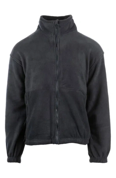 Burnside Polar Fleece Full Zip Jacket In Blue