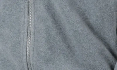 Burnside Polar Fleece Full Zip Jacket In Gray