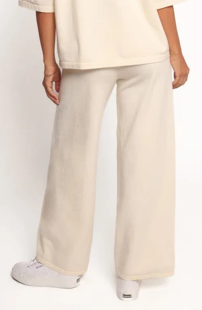 Petal And Pup Petal & Pup Ash Knit Wide Leg Pants In White
