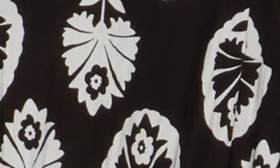 T Tahari Split Neck Sleeveless Midi Dress In Black