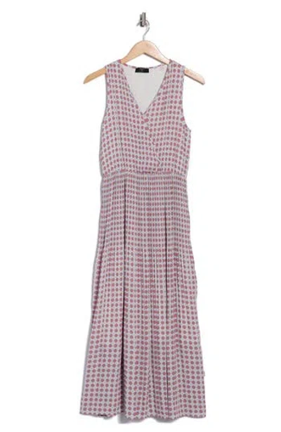 T Tahari Sleeveless Pleated Maxi Dress In Pink