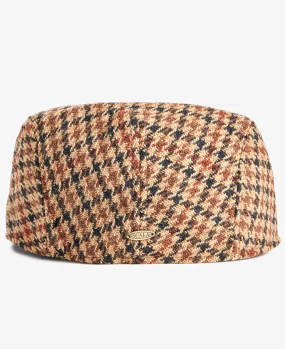 Scala Men's Ivy Wool Houndstooth Cap In Brown