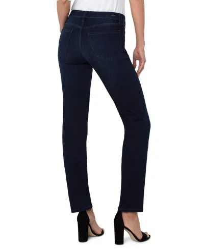 Liverpool Los Angeles Petite Kennedy Straight Leg Jeans In Blue