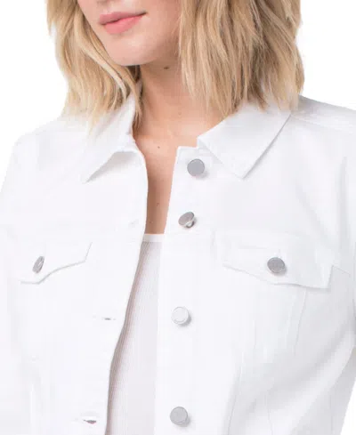 Liverpool Los Angeles Petite Classic Jean Jacket In White