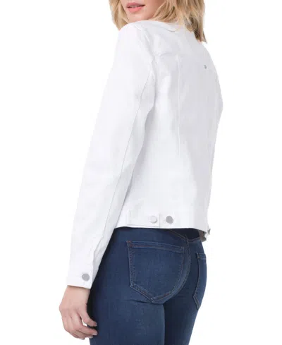 Liverpool Los Angeles Petite Classic Jean Jacket In White