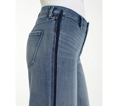 Liverpool Los Angeles Petite Super Stride Wide-leg Jeans In Blue