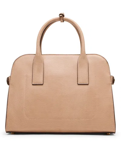 Anne Klein Medium Curved Satchel Bag In Brown