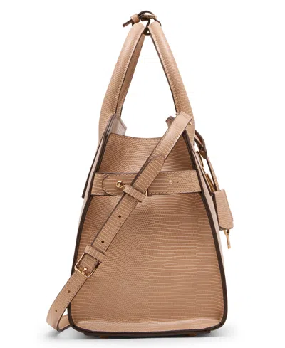 Anne Klein Medium Curved Satchel Bag In Brown