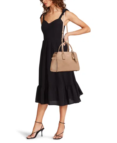 Anne Klein Medium Curved Satchel Bag In Brown