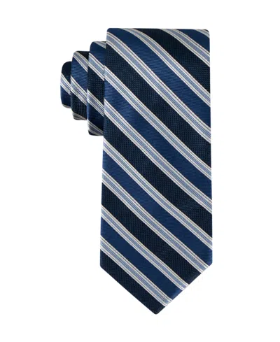 Tommy Hilfiger Men's Conrad Striped Pattern Classic Tie In Blue