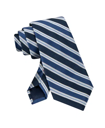 Tommy Hilfiger Men's Conrad Striped Pattern Classic Tie In Blue