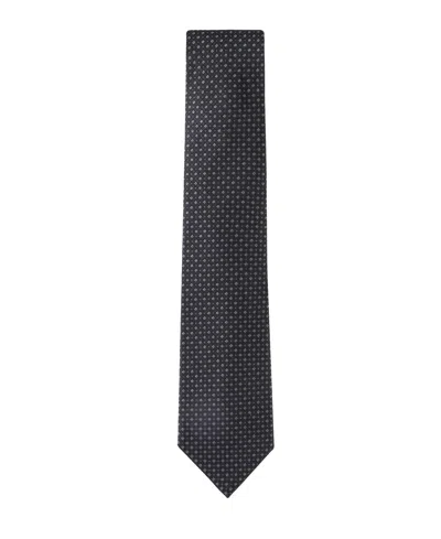 Tommy Hilfiger Men's Peyton Neat Pattern Tie In Black