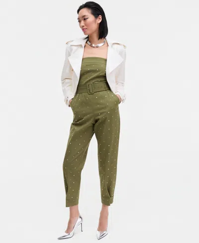 Inc International Concepts Women's Embellished Strapless Jumpsuit, Macy's Exclusive In Green