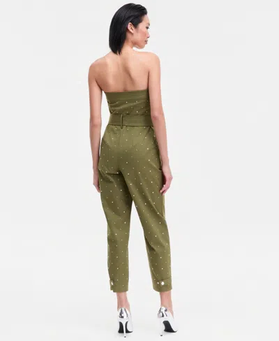Inc International Concepts Women's Embellished Strapless Jumpsuit, Macy's Exclusive In Green