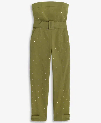 Inc International Concepts Women's Embellished Strapless Jumpsuit, Macy's Exclusive In Green
