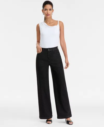 Inc International Concepts Women's High-rise Wide-leg Embellished Jeans, Macy's Exclusive