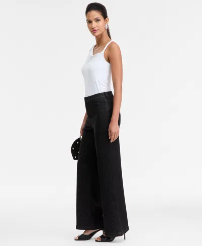 Inc International Concepts Women's High-rise Wide-leg Embellished Jeans, Macy's Exclusive