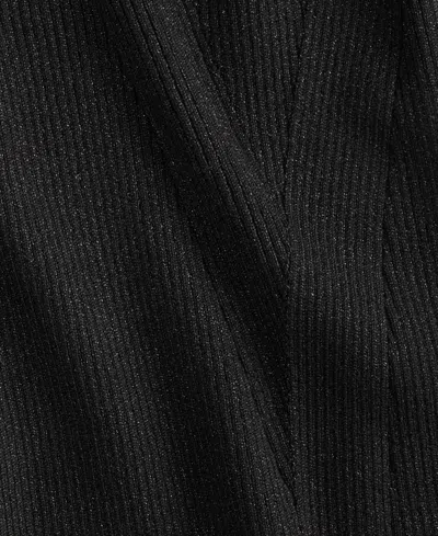 Inc International Concepts Women's Shimmer-knit Wide-neck Sweater, Macy's Exclusive In Black