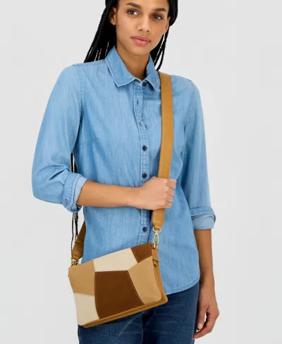 Style & Co Double Compartment Crossbody, Exclusively At Macy's In Neutral