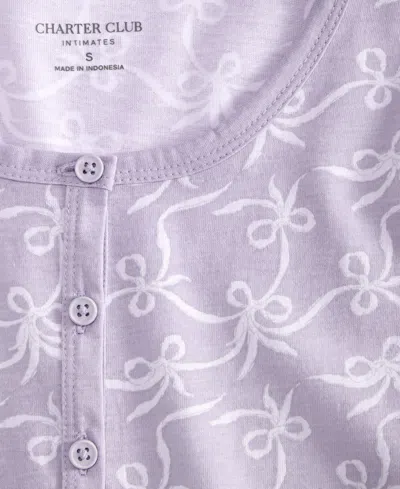 Charter Club Women's 2-pc. Cotton Printed Cropped Pajamas Set, Created For Macy's In Multi