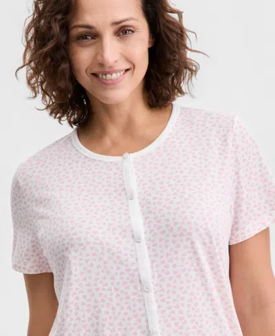 Charter Club Women's 2-pc. Cotton Printed Cropped Pajamas Set, Created For Macy's In Multi