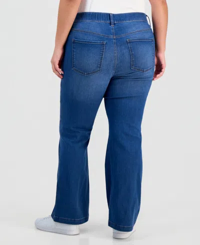 Style & Co Plus Size Pull-on Shaping High-rise Bootcut Jeans, Macy's Exclusive
