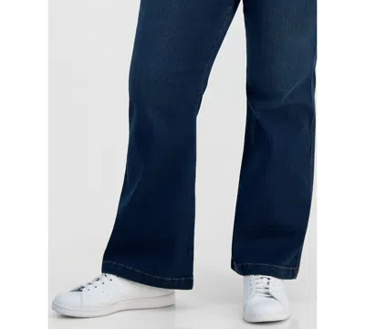 Style & Co Plus Size Pull-on Shaping High-rise Bootcut Jeans, Macy's Exclusive In Blue