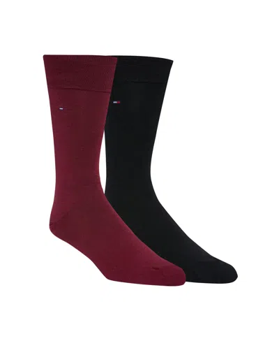 Tommy Hilfiger Men's 2-pack Solid Dress Socks In Multi