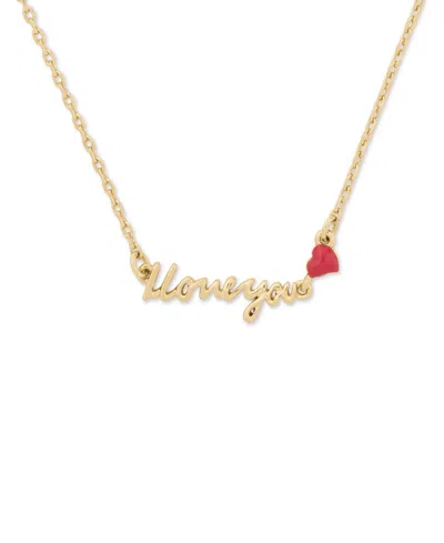 Kate Spade New York I Love You Pendant Necklace In Gold