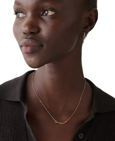 Kate Spade New York I Love You Pendant Necklace In Gold