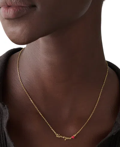 Kate Spade New York I Love You Pendant Necklace In Gold