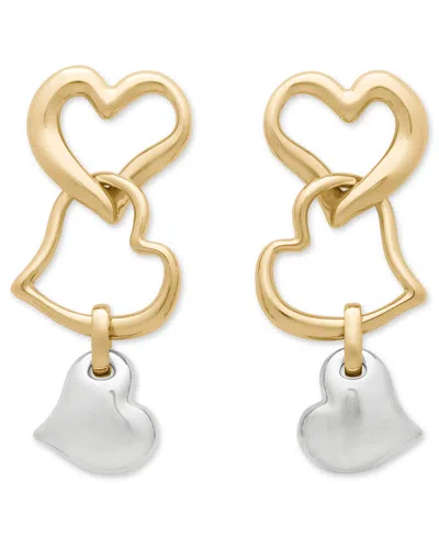 Kate Spade New York Amour Triple Heart Linear Drop Earrings In Gold