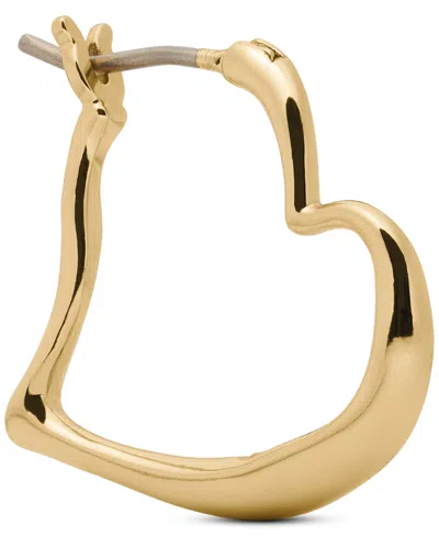 Kate Spade New York Amour Heart Huggie Hoop Earrings In Gold