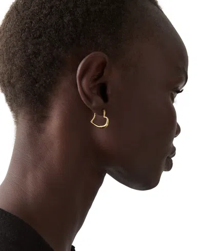 Kate Spade New York Amour Heart Huggie Hoop Earrings In Gold