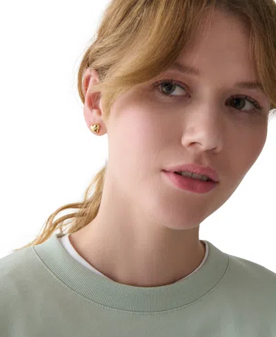 Kate Spade New York Puffy Heart Stud Earrings In Gold
