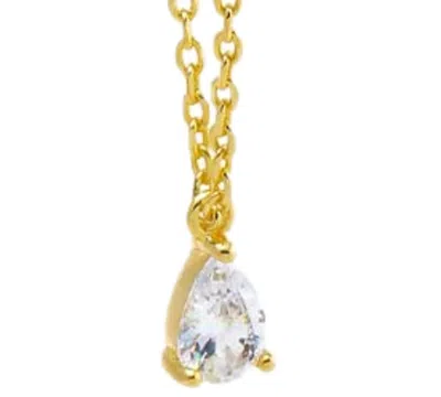 By Adina Eden Dangling Teardrop Chain Front Back Stud Earrings In Gold