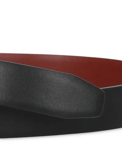 Tod's Reversible Leather Belt In Black