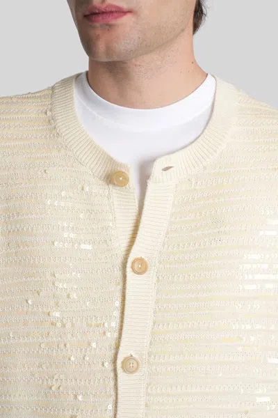 Bode Sequin Spotlight Embellished Wool Cardigan In Neutral